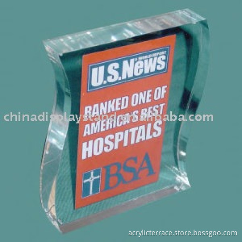 Acrylic trophy( logo Block,award stand,sign,exhibition equipment,brand display brick)
